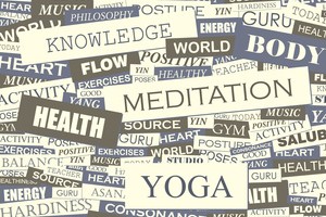 YOGA. Word cloud concept illustration.